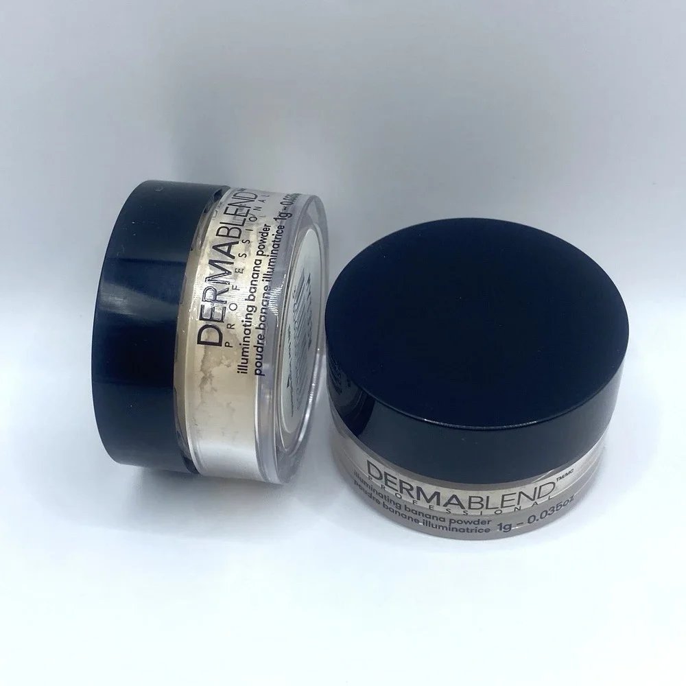 2x Dermablend Illuminating Banana Setting Powder Mini 1g .0.035oz Travel Size